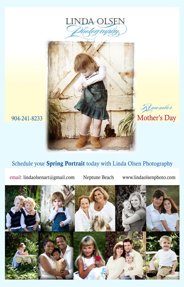 Spring is in the air (until this weekend when we get another cold snap) but I recommend scheduling a family or special portrait session to give as a gift to mom. Speaking personally, there is NOTHING more that a mother would like... a beautiful portrait of her loved ones. Better yet, have mom be part of the session so you can have lovely images of her as well. I do a lot of different pose combinations and individual portraits.